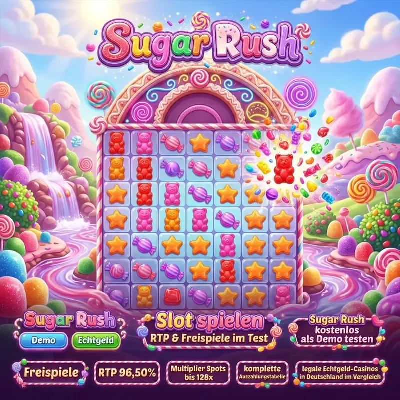 Sugar Rush Slot spielen Demo, Echtgeld