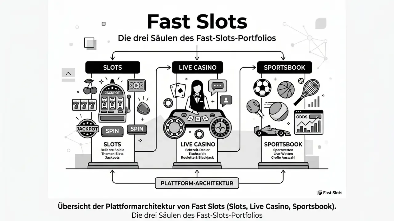Fast Slots Casino Produktarchitektur und Spielkategorien