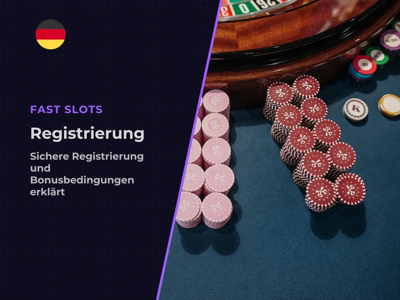 Registrierung bei Fast Slots und Bedingungen