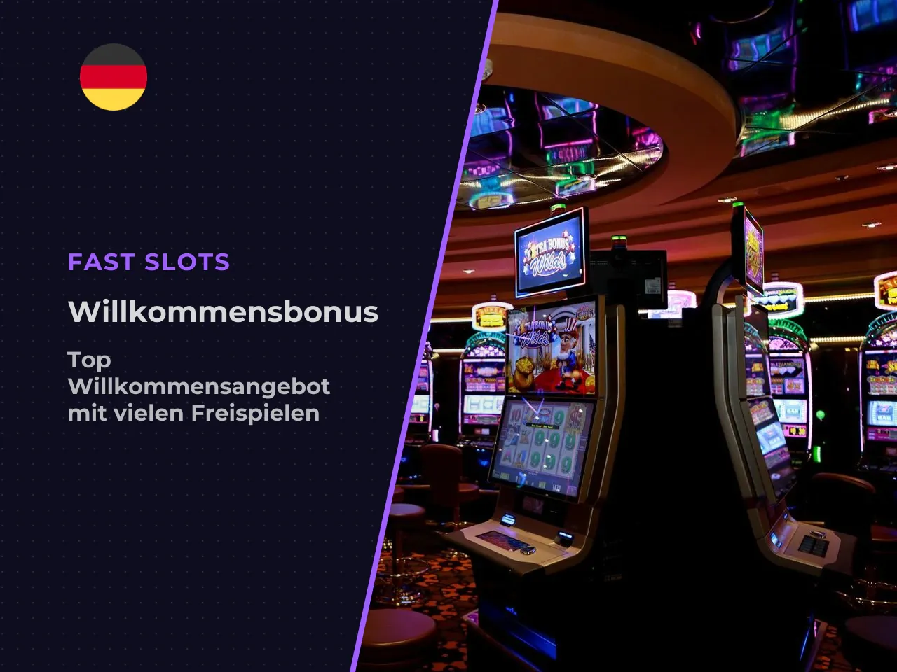 Willkommensbonus, Einzahlungsbonus und Free Spins. Das