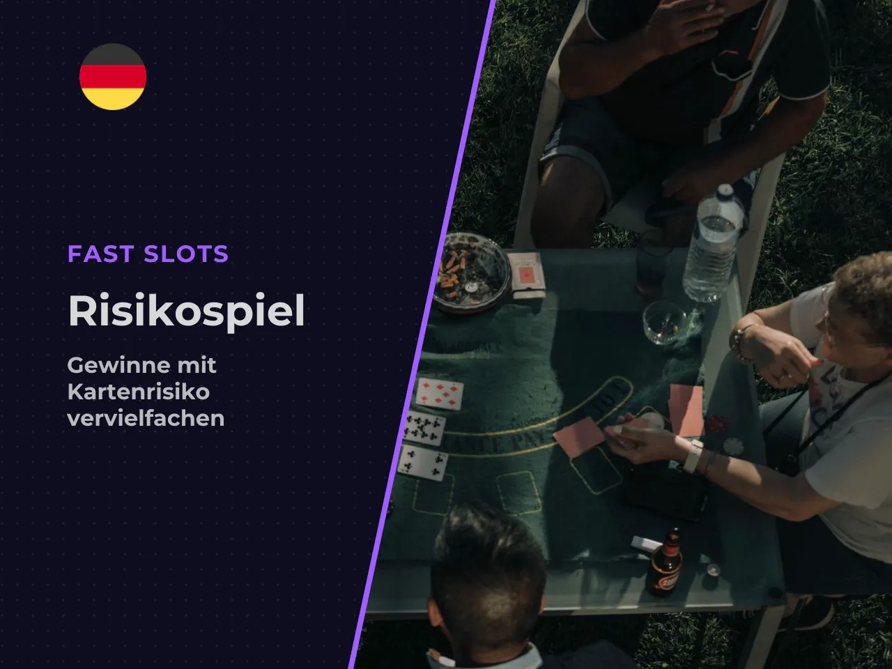 Karten-Risikospiel Gamble Feature . Nach jedem