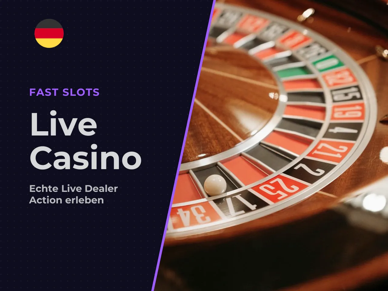 Fast Slots Live Dealer und Tischspiele