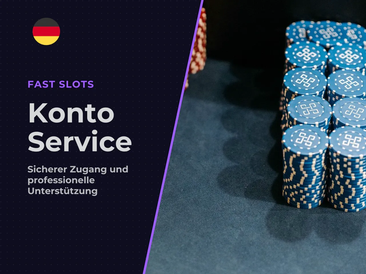 Account, Konto und 24 7-Kundenservice. Der