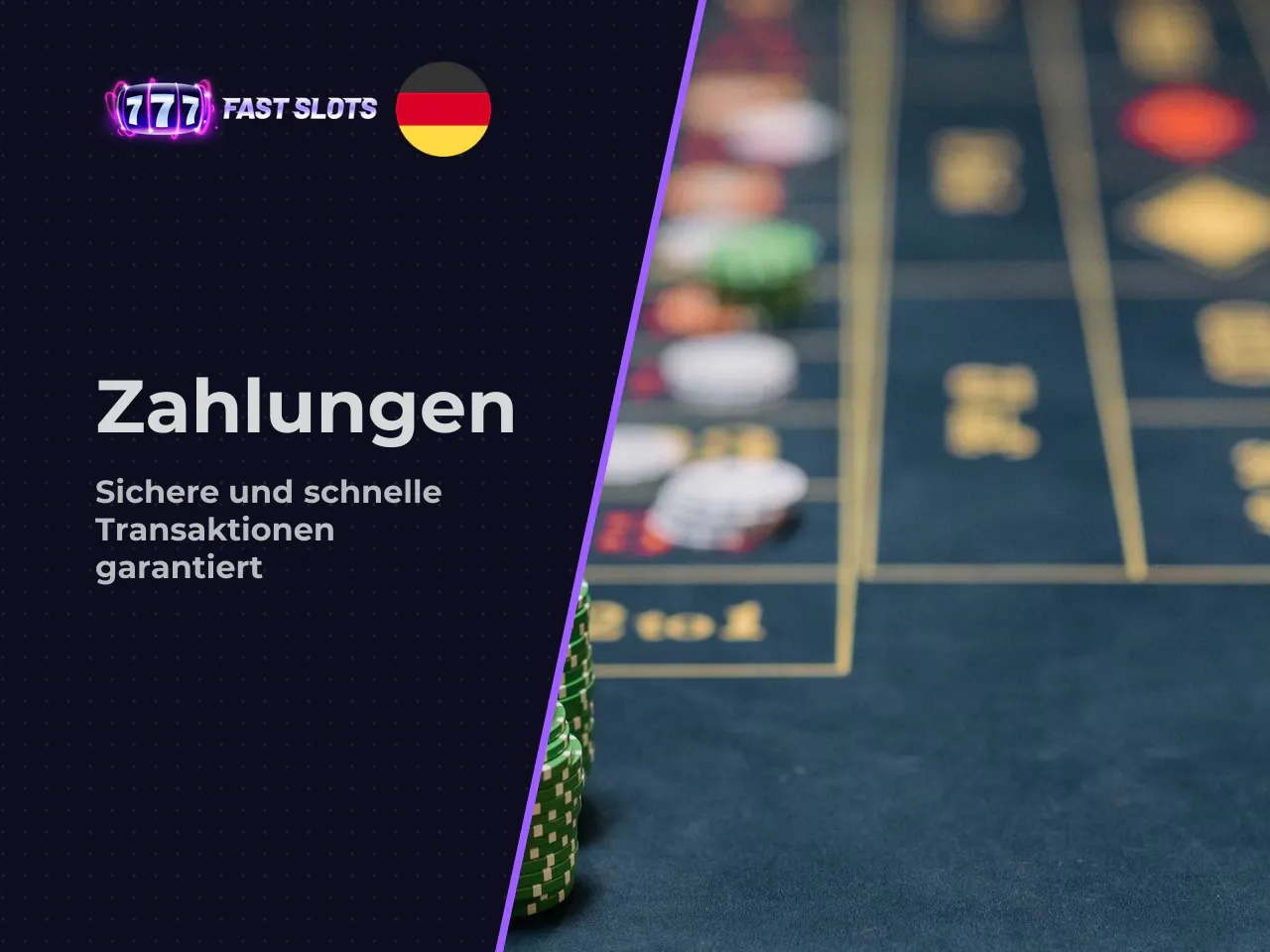 Schnelle Transaktionen bei Fast Slots Einzahlen