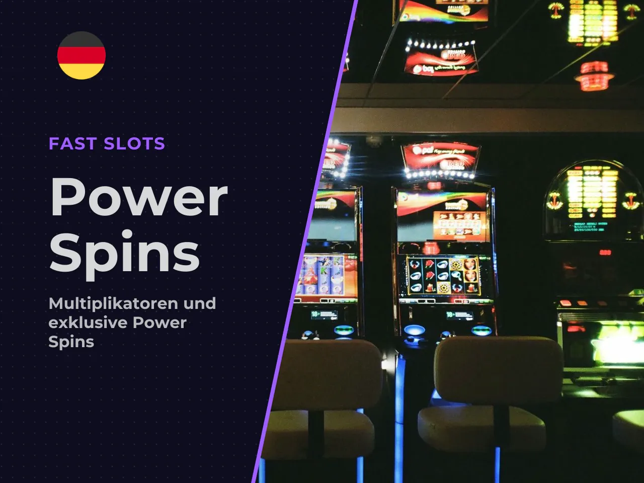 Power Spins, Freispiele und Multiplikatoren. Erreicht